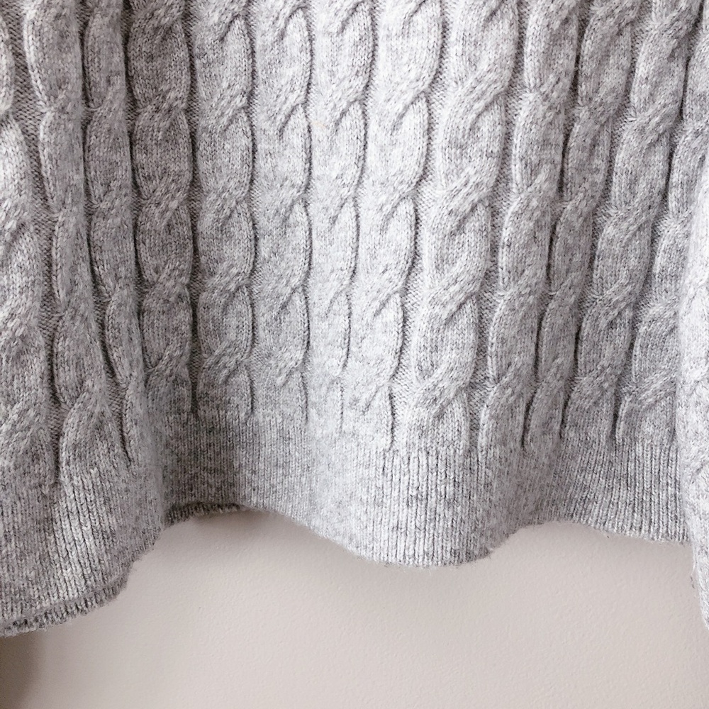 ❗SOLD ❗ Michael Kors Grey cardigan LG cable knit women's sweater - Picture 12 of 14